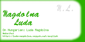 magdolna luda business card